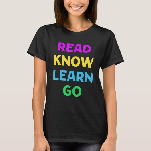 読学Know Go Books学校先生 Tシャツ (正面)