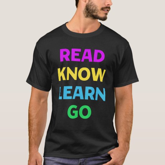 読学Know Go Books学校先生 Tシャツ (正面)