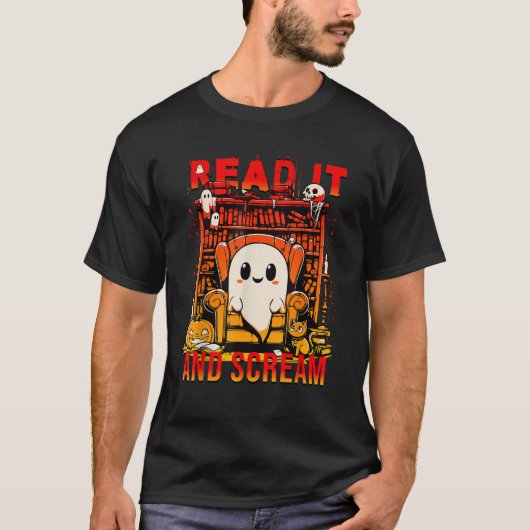 読幽霊のおもしろいNook幽霊のよく出る A Tシャツ (正面)