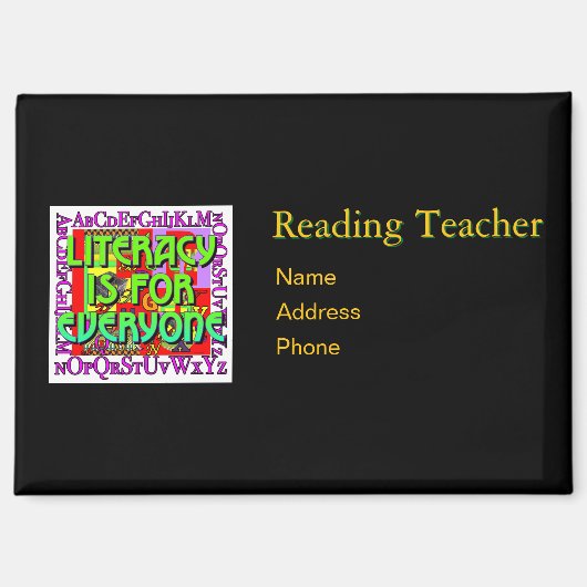 読広告の先生識字率は誰にとっても マグネット (正面)