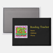 読広告の先生識字率は誰にとっても マグネット (正面/裏面)