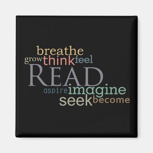 読想像、シークマグネット（暗） マグネット (正面)