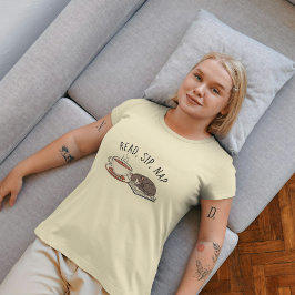 読昼寝:居心地の良い猫とコーヒー愛好家 トライブレンドTシャツ