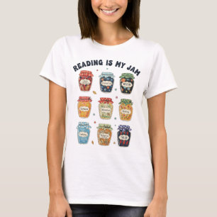 読書が大好きな本好きさん・図書館司書さんへ「読書は私のジャム」Tシャツ Tシャツ