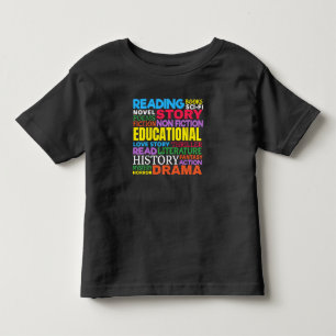 読書が好き - ジャンルワードアート トドラーTシャツ