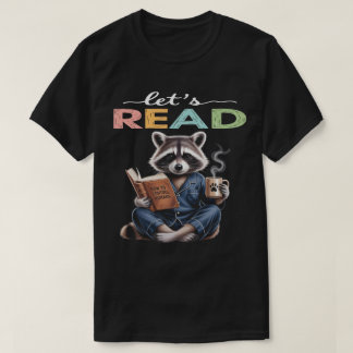 読書しよう、ラッココーヒー - 本好きな人へのギフト Tシャツ