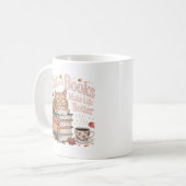 読書する猫の秋デザインのマグカップカバー コーヒーマグカップ (正面左)