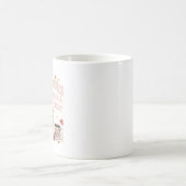 読書する猫の秋デザインのマグカップカバー コーヒーマグカップ (中央)