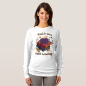 読書に恋する - カボチャと紅葉 Tシャツ (正面フル)