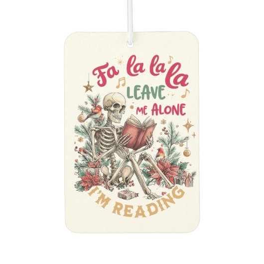 読書に没頭中邪魔しないで Fa La La La カーエアーフレッシュナー (正面)