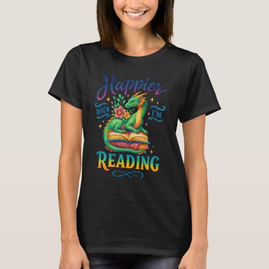 読書のときが一番幸せ Tシャツ (正面)