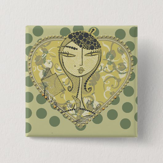 読書のファッションのTシャツおよびギフト 缶バッジ (正面)