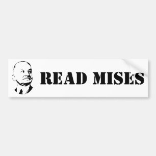 読書のルートヴィヒ・フォン・ミーゼスのオーストリア人の経済学者 バンパーステッカー