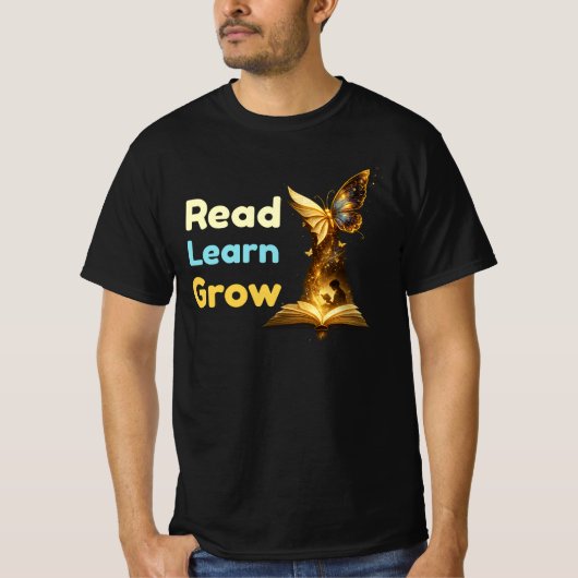 読書の先生のシャツ | 読書好きのための服 Tシャツ (正面)
