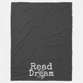 読書の堅い夢の汚れたフリースブランケット フリースブランケット