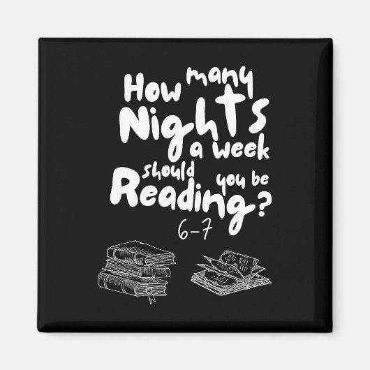 読書の夜6-7 英語教師 ブックラバー マグネット (正面)