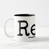 読書の片手のマグ ツートーンマグカップ (左)