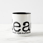 読書の片手のマグ ツートーンマグカップ (中央)