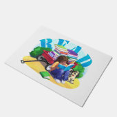 読書の自動車文庫の芸術 ドアマット (アングル)