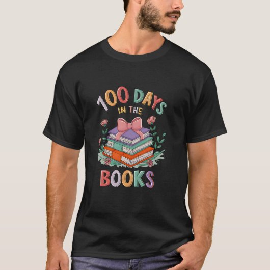 読書の達成を100日お祝いしよう Tシャツ (正面)