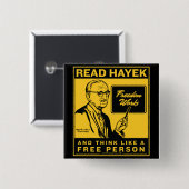 読書のHayekボタン 缶バッジ (正面&裏面)