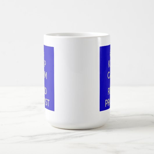 読書のProustの穏やかなおよびマグ保って下さい コーヒーマグカップ (中央)