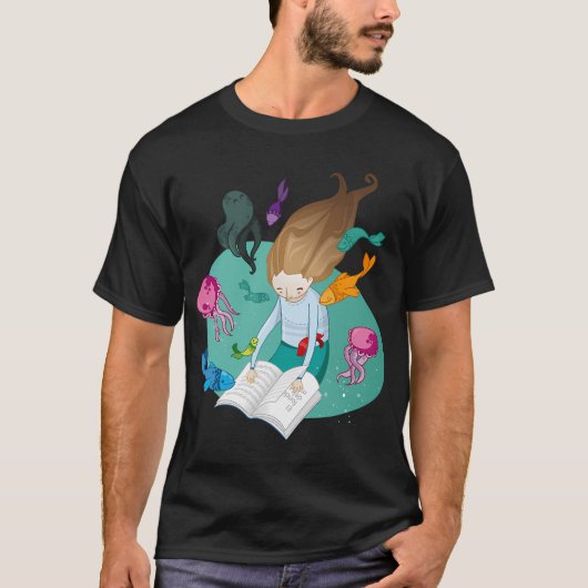 読書はあなたを別の世界へと運んでくれます。 Tシャツ (正面)
