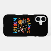 読書はこの世のものではない宇宙 iPhone 16ケース (裏面横)