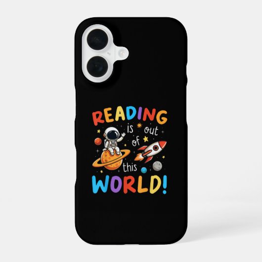読書はこの世のものではない宇宙 iPhone 16ケース (裏面)