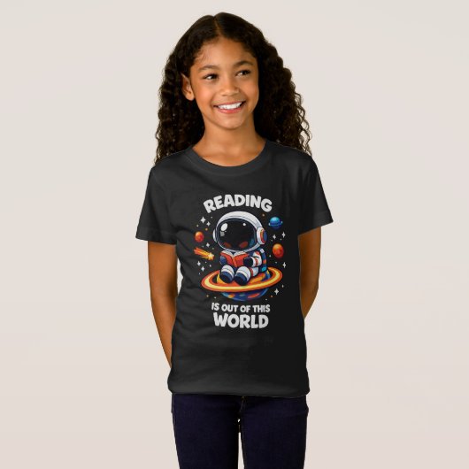 読書はこの世界を離れて Tシャツ (正面フル)