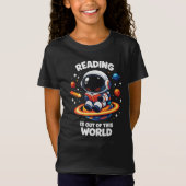 読書はこの世界を離れて Tシャツ (正面)