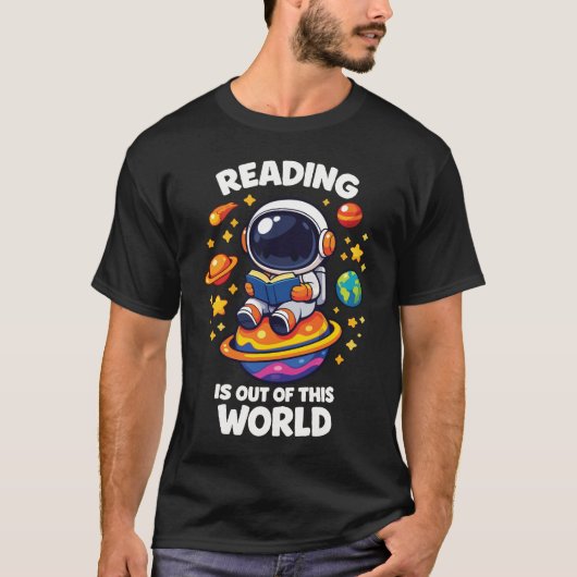 読書はこの世界を離れて Tシャツ (正面)