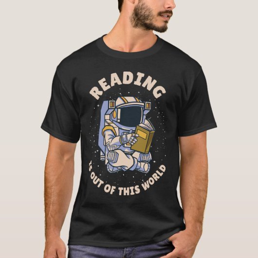 読書はこの世界を離れて Tシャツ (正面)