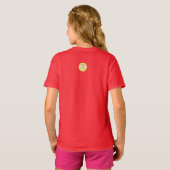 読書はマンガ本の子供の女の子のTシャツを揺すります Tシャツ (裏面フル)