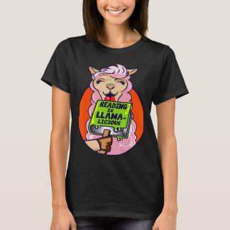 読書はラマ好きな本の虫の先生への感謝 Tシャツ