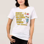 読書は優しさを育む トライブレンドTシャツ (正面)