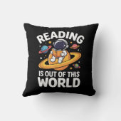 読書は宇宙の彼方へ!スペース・ユーモア本大好き クッション (裏面)
