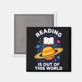 読書は宇宙の果てしなく広い空間を旅する宇宙飛行士のようなものだ マグネット (正面/裏面)