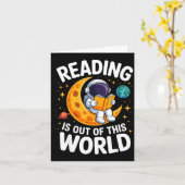 読書は宇宙の果てしなく面白い本を読むこと カード (黄色い花)