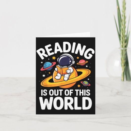 読書は宇宙の果てしなく面白い本を読むこと カード (正面)