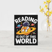 読書は宇宙の果てしなく面白い本を読むこと カード (黄色い花)