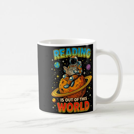 読書は宇宙の果てしなく面白い本を読むこと コーヒーマグカップ (右)