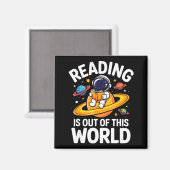 読書は宇宙の果てしなく面白い本を読むこと マグネット (正面/裏面)