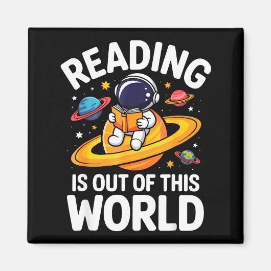 読書は宇宙の果てしなく面白い本を読むこと マグネット (正面)