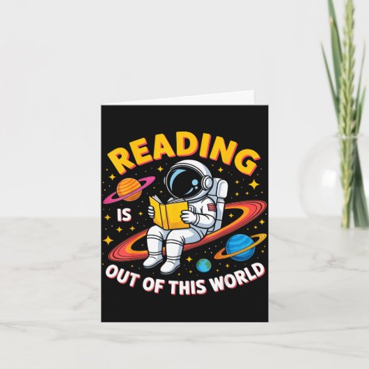 読書は宇宙の果てしなく面白い本 カード (正面)