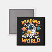 読書は宇宙の果てしなく面白い本 マグネット (正面/裏面)