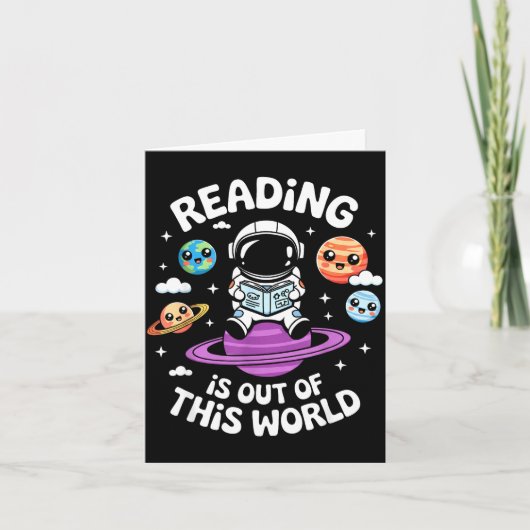 読書は宇宙を超えた最高に面白い本を読むことだ カード (正面)