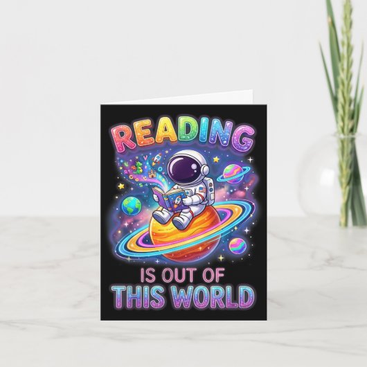 読書は宇宙を超えた最高に面白い本を読むことだ カード (正面)