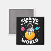読書は宇宙を超えた最高に面白い本を読むことだ マグネット (正面/裏面)