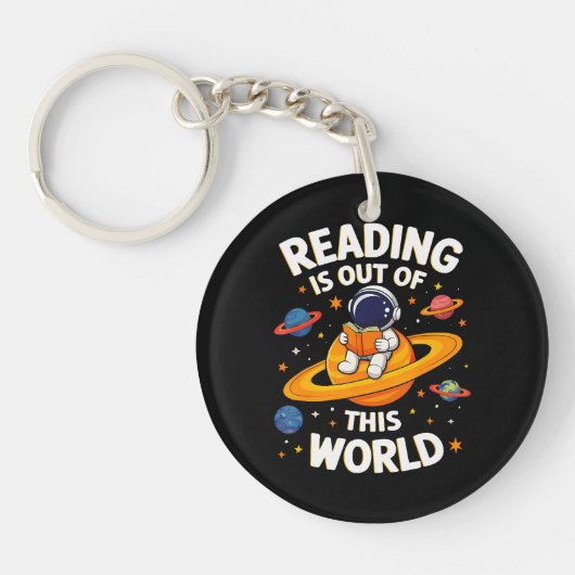 読書は宇宙を超えて キーホルダー (正面)